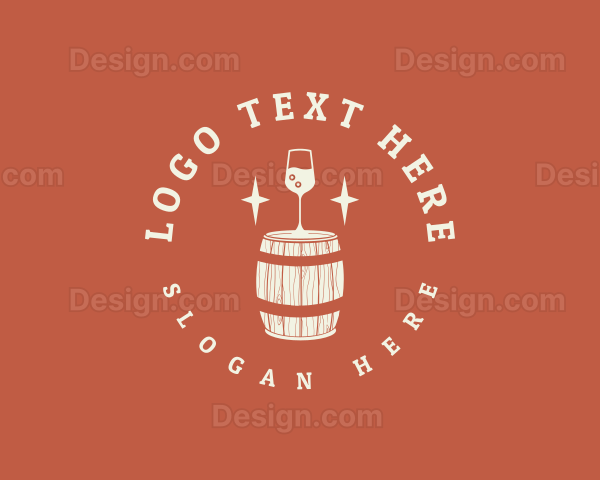 Liquor Wine Barrel Logo