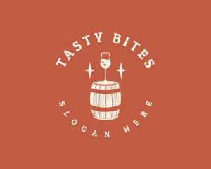 Liquor Wine Barrel Logo