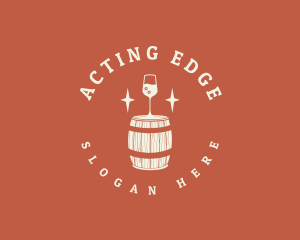 Liquor Wine Barrel logo design