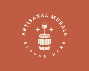 Liquor Wine Barrel logo design