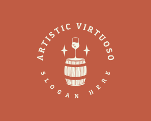 Liquor Wine Barrel logo design