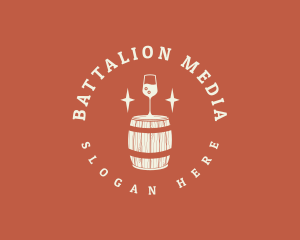 Liquor Wine Barrel logo design