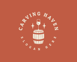 Liquor Wine Barrel logo design