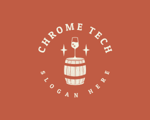 Liquor Wine Barrel logo design