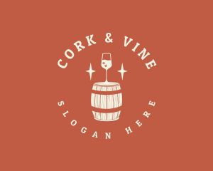 Liquor Wine Barrel logo design