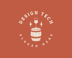 Liquor Wine Barrel logo design