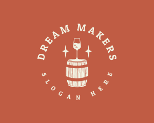 Liquor Wine Barrel logo design