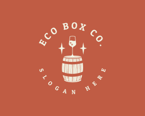 Liquor Wine Barrel logo design