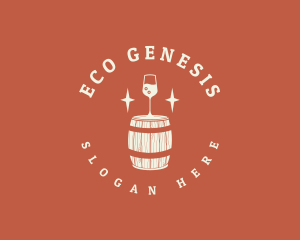 Liquor Wine Barrel logo design