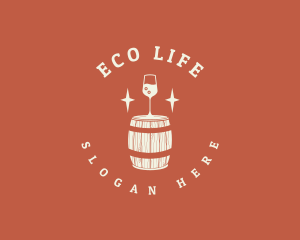 Liquor Wine Barrel logo design