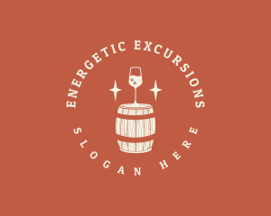 Liquor Wine Barrel logo design