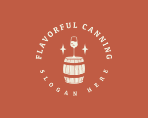 Liquor Wine Barrel logo design