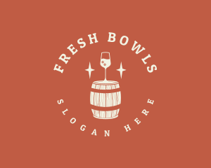 Liquor Wine Barrel logo design