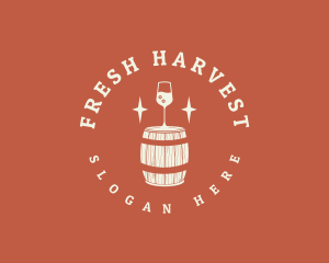 Liquor Wine Barrel logo design