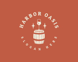 Liquor Wine Barrel logo design