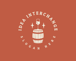 Liquor Wine Barrel logo design