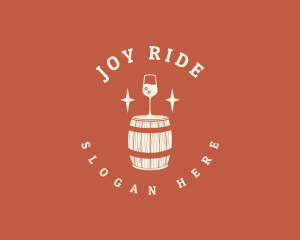 Liquor Wine Barrel logo design