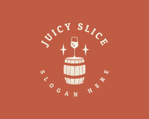 Liquor Wine Barrel logo design