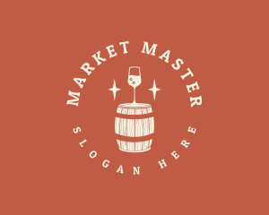 Liquor Wine Barrel logo design