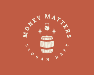 Liquor Wine Barrel logo design