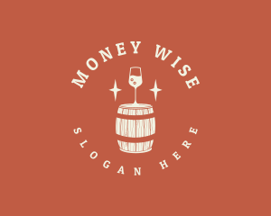 Liquor Wine Barrel logo design