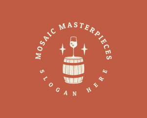 Liquor Wine Barrel logo design