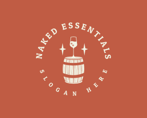 Liquor Wine Barrel logo design