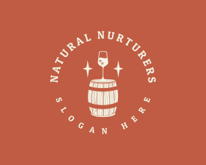 Liquor Wine Barrel logo design