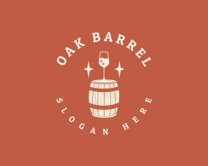 Liquor Wine Barrel logo design