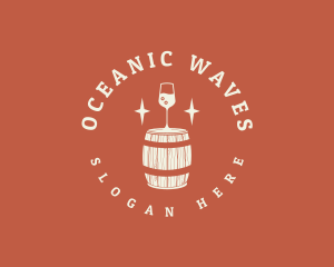 Liquor Wine Barrel logo design