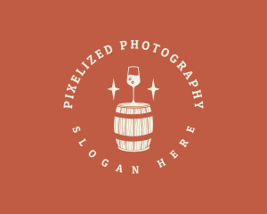 Liquor Wine Barrel logo design