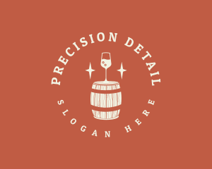 Liquor Wine Barrel logo design