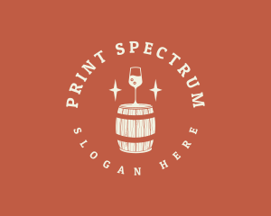 Liquor Wine Barrel logo design