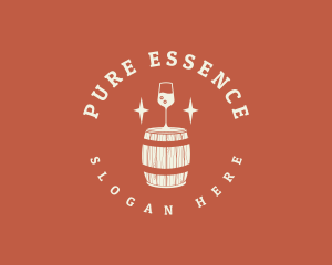 Liquor Wine Barrel logo design