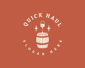 Liquor Wine Barrel logo design