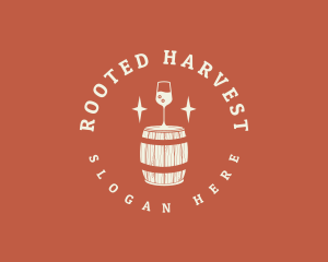 Liquor Wine Barrel logo design