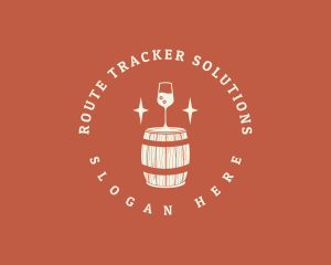 Liquor Wine Barrel logo design