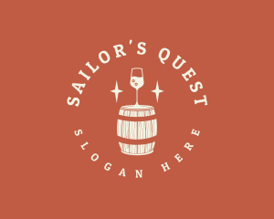 Liquor Wine Barrel logo design