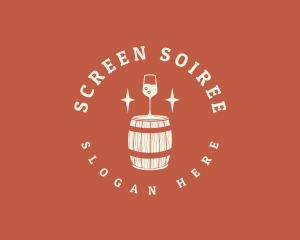 Liquor Wine Barrel logo design