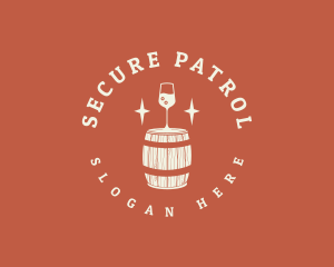 Liquor Wine Barrel logo design