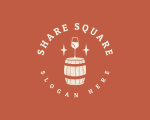 Liquor Wine Barrel logo design