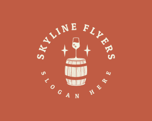 Liquor Wine Barrel logo design