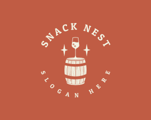 Liquor Wine Barrel logo design