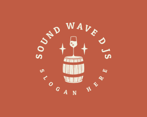 Liquor Wine Barrel logo design