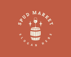 Liquor Wine Barrel logo design