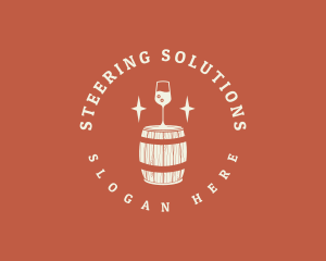 Liquor Wine Barrel logo design