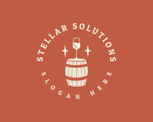 Liquor Wine Barrel logo design