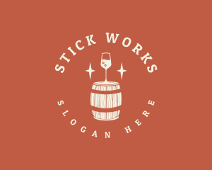 Liquor Wine Barrel logo design