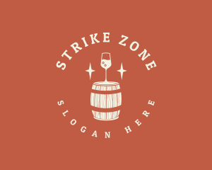 Liquor Wine Barrel logo design