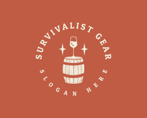 Liquor Wine Barrel logo design